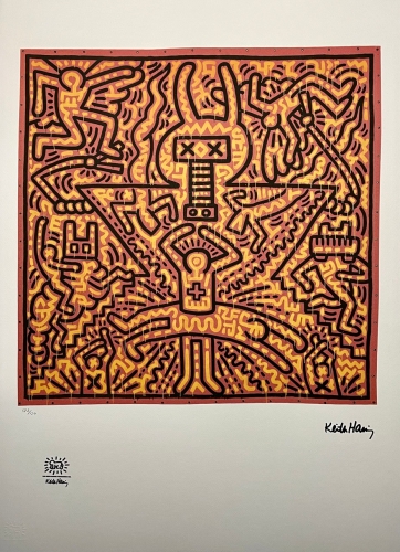 Keith Haring  - KEITH HARING - Sans titre - Lithographie (APRS)