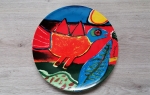 Guillaume Corneille - Plate with bird