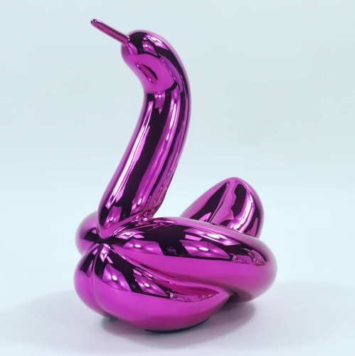 Jeff  Koons (after) - Ballonzwaan met doos en COA, Editions Studio.