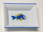 Hand-painted Limoges porcelain "Fish" Atelier Corneille