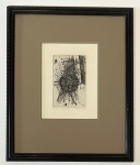 Rare Etching signed "Eclosion" 1958
