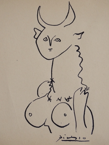 Pablo Picasso - toegeschreven, inkttekening