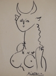 Pablo Picasso - toegeschreven, inkttekening
