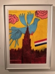 vol d´oiseau au dessus du beffroi d´amsterdam
