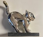 Guillaume Corneille - Sculpture en bronze argent Le Petit Chat