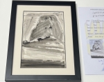 Guillaume Corneille - Antieke aquarel uit 1965: De rots van Ibiza - Es Vedra