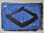 Bram Bogart - Compositie in Blauw-Zwart