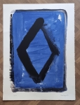 Bram Bogart - Compositie in Blauw-Zwart