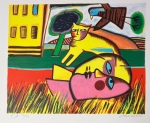 The yellow cat and the yellow house, 2002
