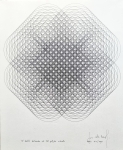 Jos De Mey - 'X' beeld bestaande uit 341 gelijke cirkels