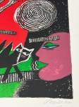 Guillaume Corneille - Litho gesigneerd : Mmoire de cuba et le chat noir