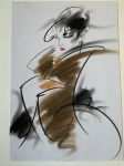 Henri Matchavariani - Dessin de mode. Contribution pour Vogue 1990