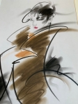 Henri Matchavariani - Dessin de mode. Contribution pour Vogue 1990